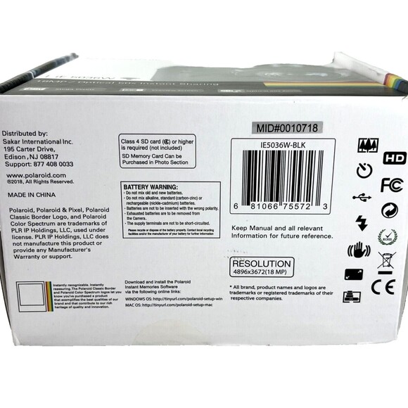 Polaroid iE 5036W 18MP Digital Wi-Fi Camera With Vivitar Storage Bag Accessories - Picture 15 of 16